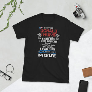 I Support Donald Trump Short-Sleeve Unisex T-Shirt Short-Sleeve Unisex T-Shirt