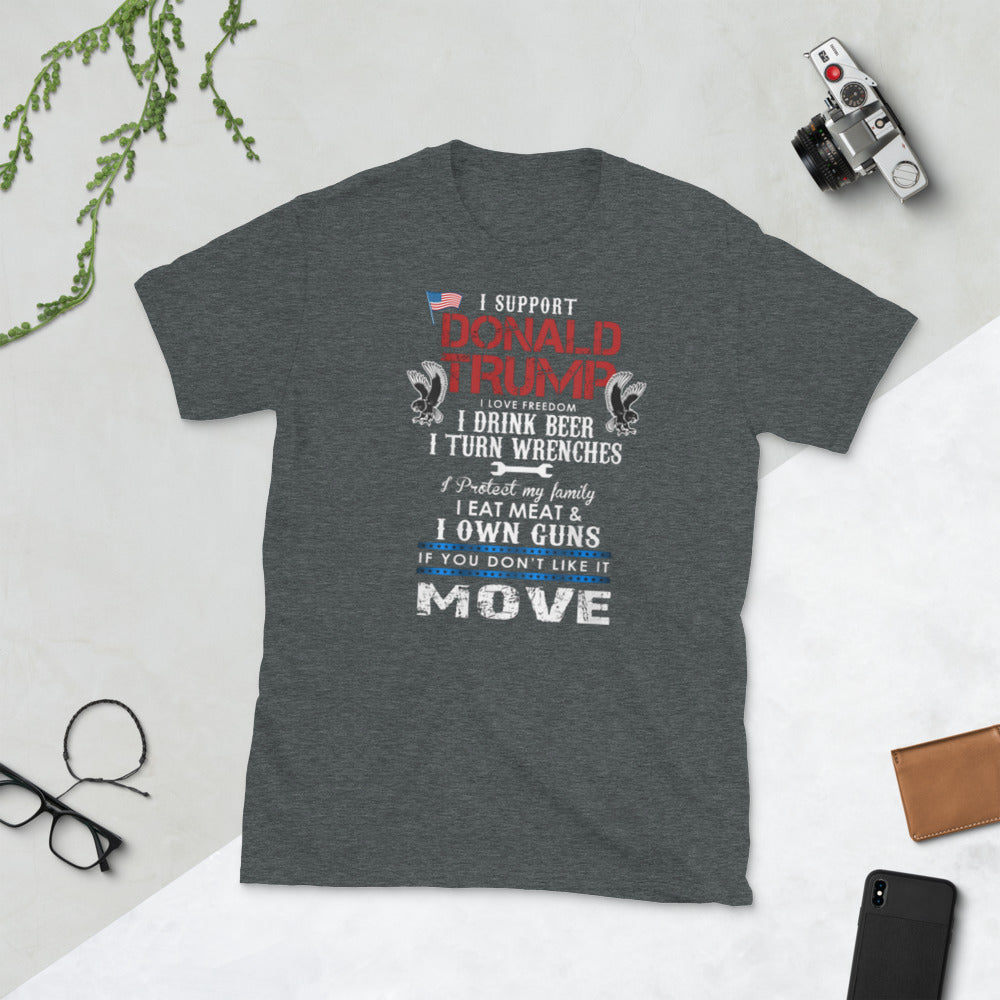 I Support Donald Trump Short-Sleeve Unisex T-Shirt Short-Sleeve Unisex T-Shirt
