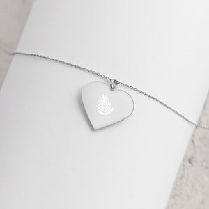 Engraved Silver Heart Necklace