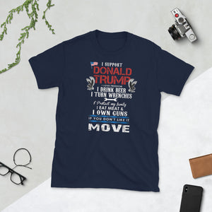 I Support Donald Trump Short-Sleeve Unisex T-Shirt Short-Sleeve Unisex T-Shirt
